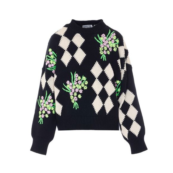 Essentiel Antwerp Sweaters - Essentiel Antwerp Women Jactori Jacquard Oversized Knit Sweater